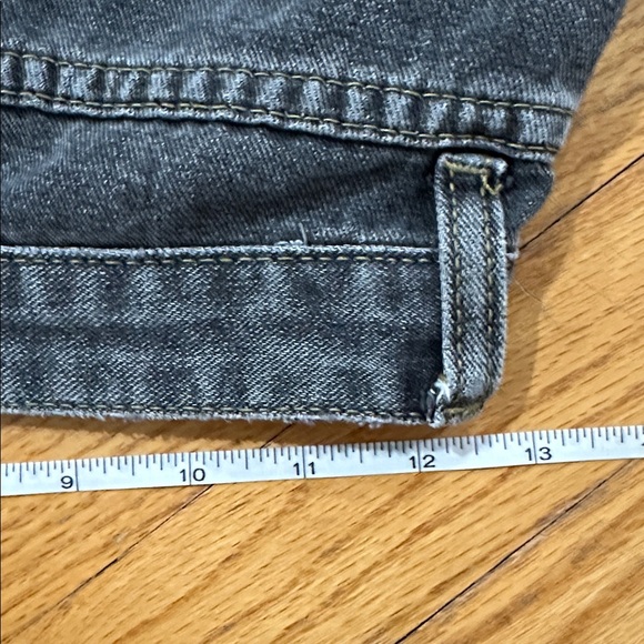 Teen Dark Gray Wide Leg Cargo Jeans Star Print XS - Picture 10 of 15